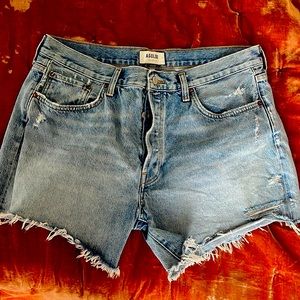 Agolde parker denim shorts 32